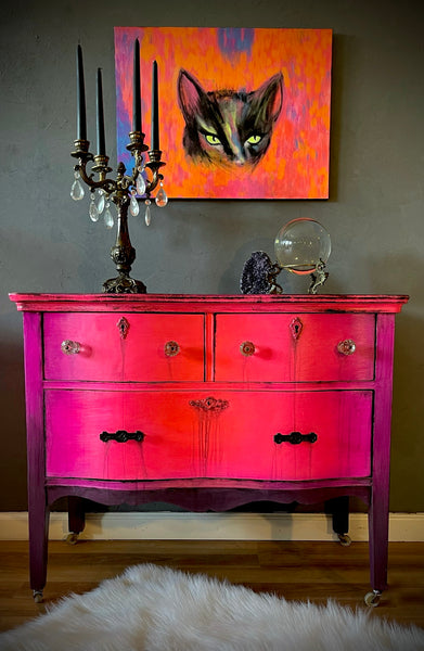 *** SOLD *** Bohemian Goth Vintage Dresser