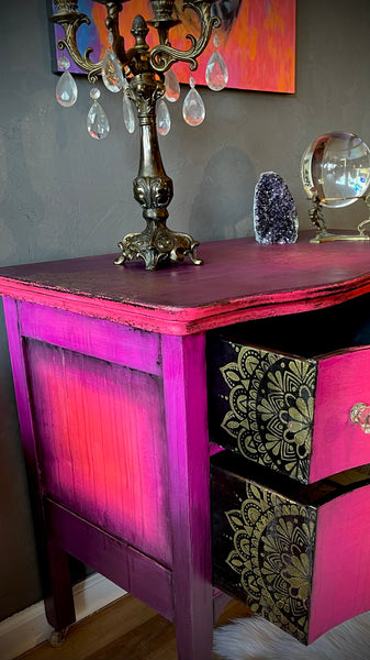 *** SOLD *** Bohemian Goth Vintage Dresser