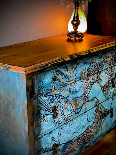 *** SOLD *** Vintage Dresser Siren of the Sea