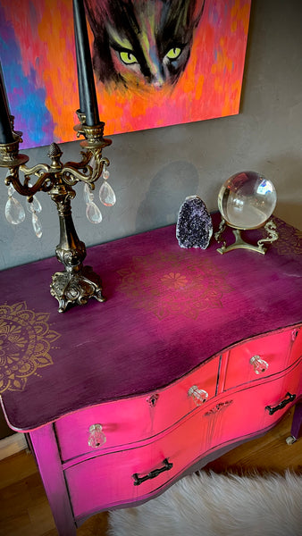 *** SOLD *** Bohemian Goth Vintage Dresser