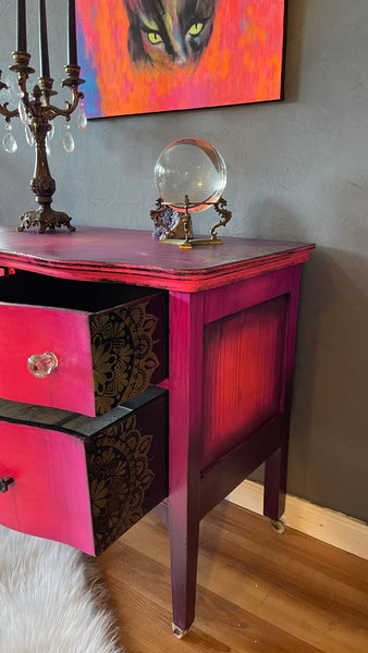 *** SOLD *** Bohemian Goth Vintage Dresser