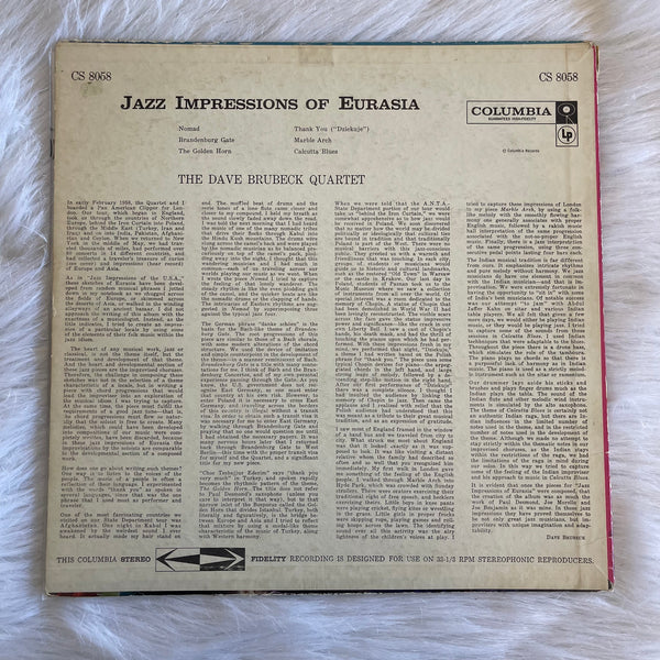 Dave Brubeck Quartet-Jazz Impressions of Eurasia