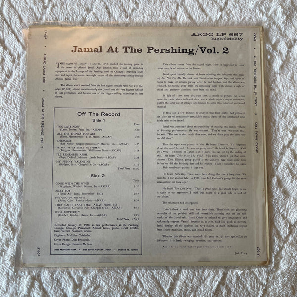 Jamal Ahmad-At the Pershing Volume Two