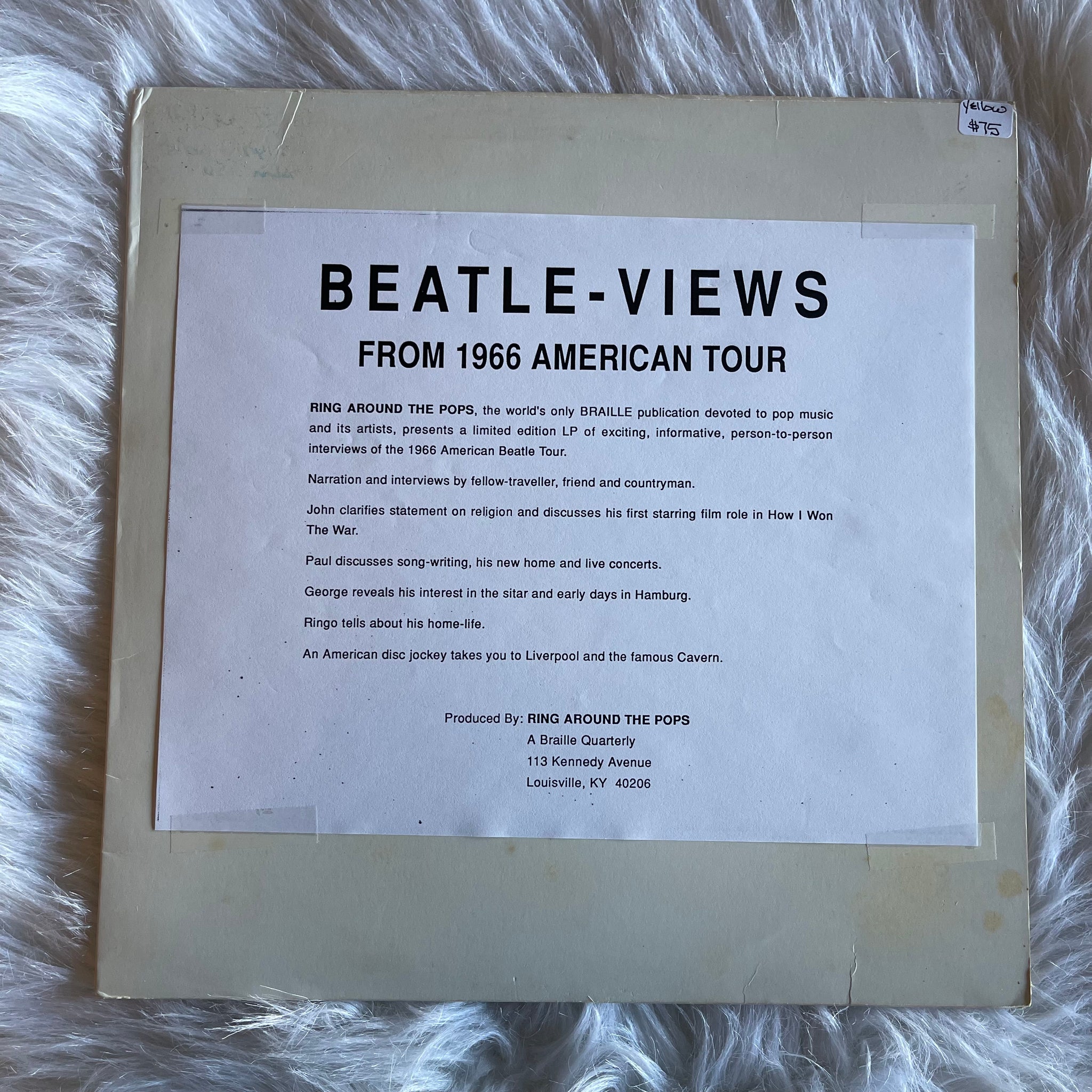 Beatle Views-From 1966 American Tour