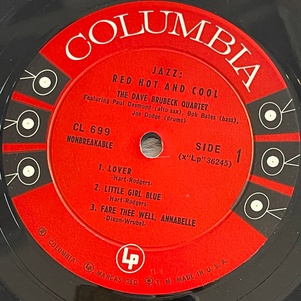 Dave Brubeck Quartet-JAZZ Red Hot and Cool SIX EYE COLUMBIA RECORDS
