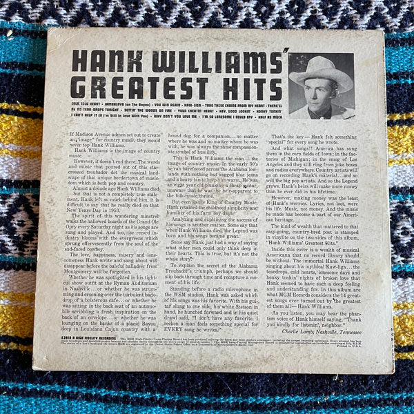 Hank Williams Greatest Hits-14 of Hank’s All Time Best