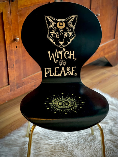 Vintage MCM Hand Painted Chair