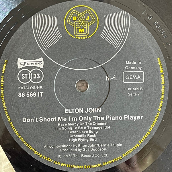 Elton John- Don’t Shoot Me I’m Only the Piano Player GERMAN 🇩🇪 IMPORT!!