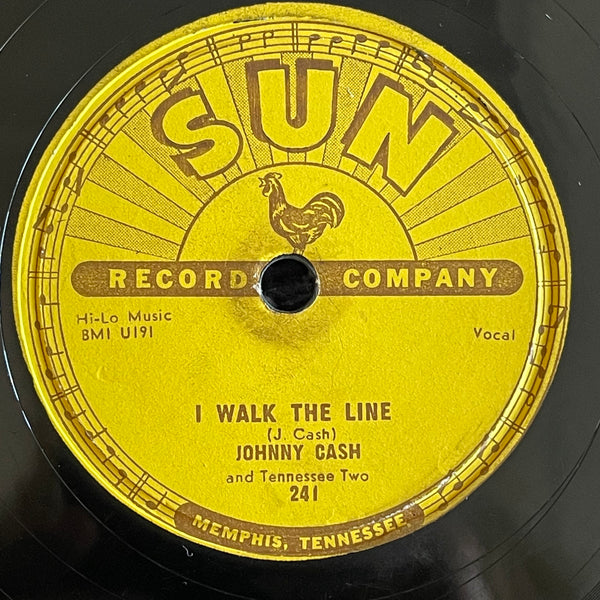 Johnny Cash-Walk the Line/Get Rhythm 78rpm SUN RECORDS