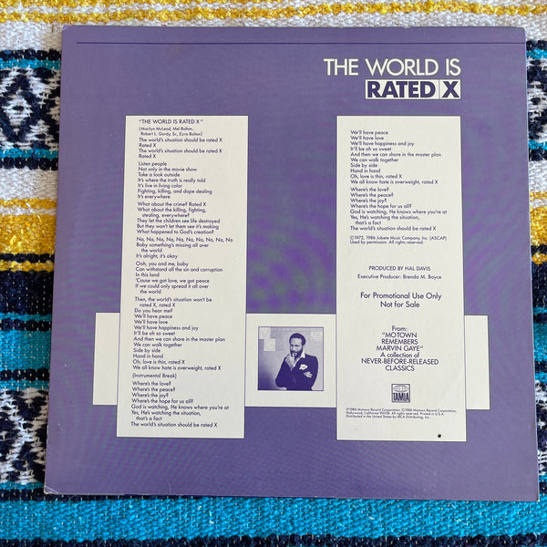 Marvin Gaye-The World is X Rated PROMO!! SINGLE.