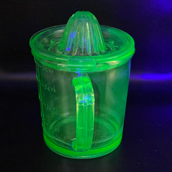 Uranium Glass Juicer/Measuring Cup