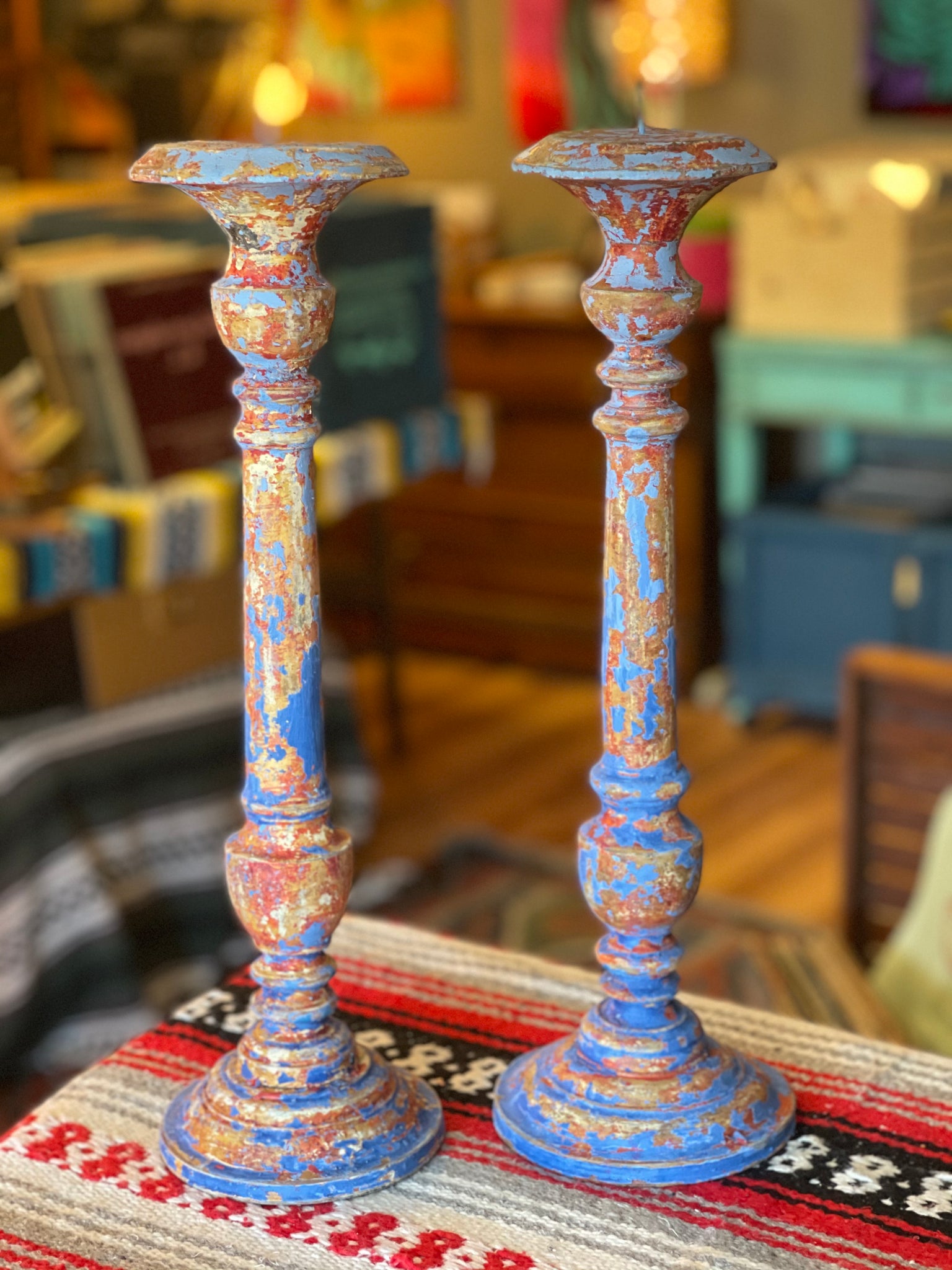 Pillar Candle Holders (wood)