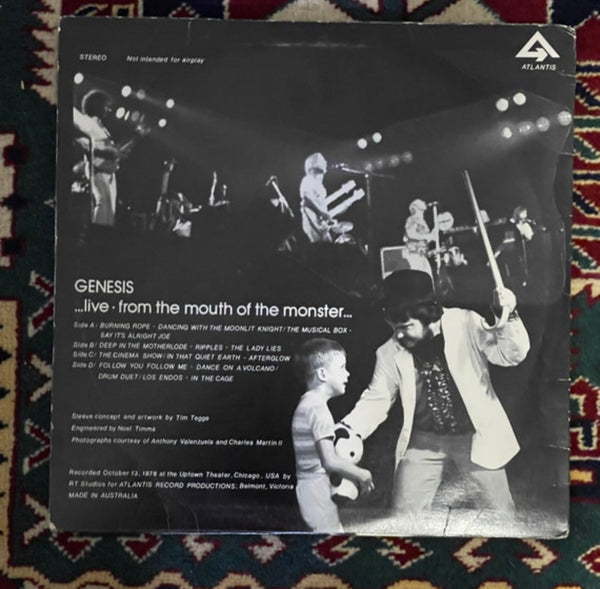 Genesis-LIVE From the Mouth of the Monster PROMO COPY NFS. Import Australia 🇦🇺